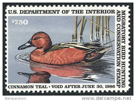 US RW52 Mint Never Hinged Duck Stamp From 1985 - Duck Stamps