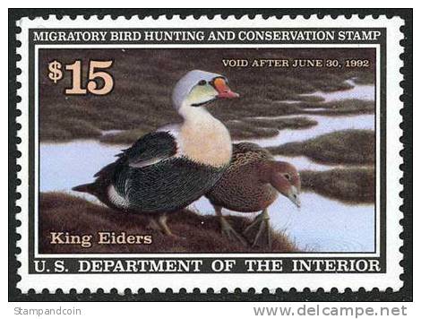 US RW58 Mint Never Hinged Duck Stamp From 1991 - Duck Stamps