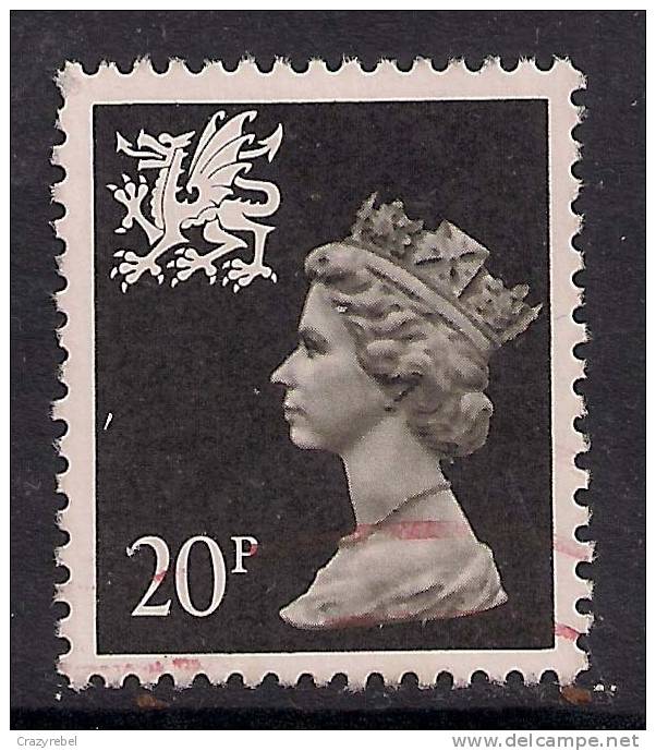 WALES GB 1989 20p BROWNISH BLACK USED MACHIN STAMP SG W52 (A202) - Wales