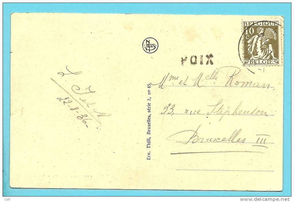 337 Op Kaart Met Naamstempel (griffe D'origine) POIX - Griffes Linéaires