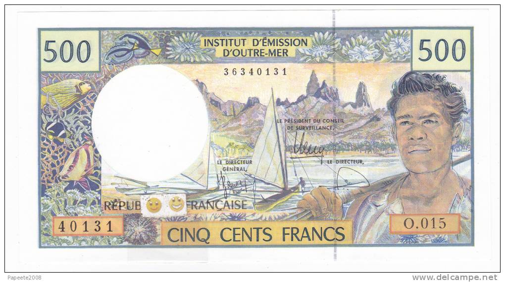 Polynésie Française / Tahiti - 500 FCFP - Alphabet O.015 / 2011 / Signatures Barroux-Noyer-Besse - Neuf / Jamais Circulé - Französisch-Pazifik Gebiete (1992-...)