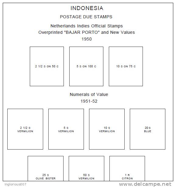 INDONESIA STAMP ALBUM PAGES 1945-2011 (533 Pages) - Englisch