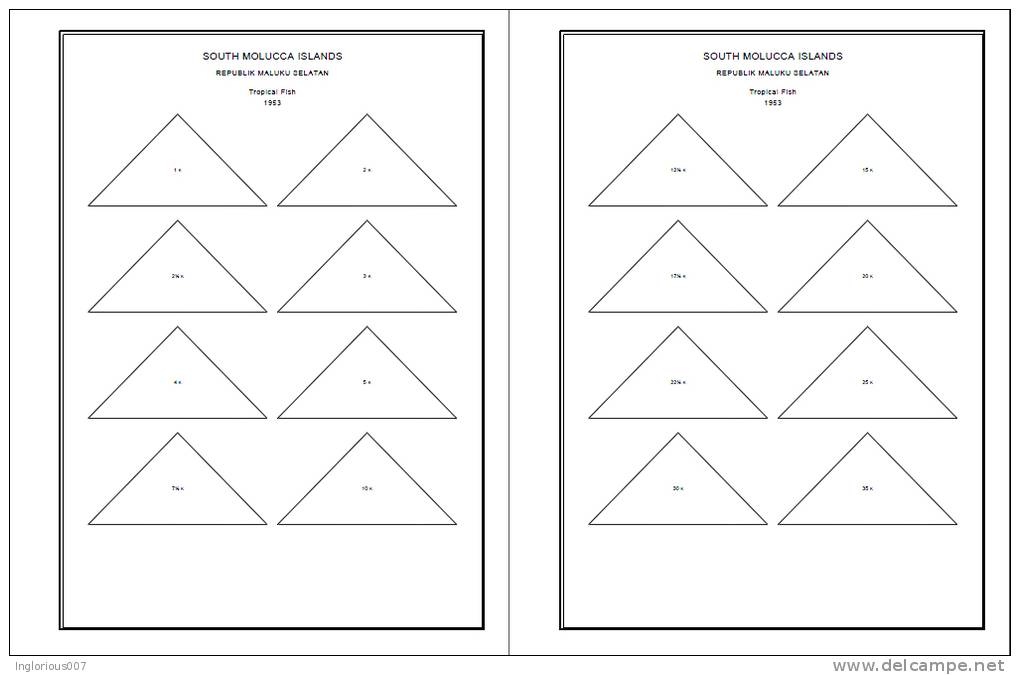 INDONESIA STAMP ALBUM PAGES 1945-2011 (533 pages)