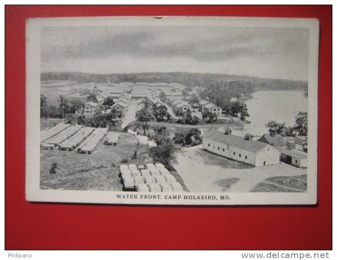 Camp Holabird MD  Water Front  Vintage Wb   --  Ref 313 - Other & Unclassified