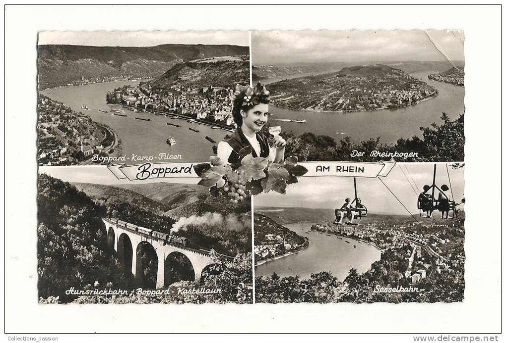 Cp, Allemagne,Boppard Am Rhein, Multi-Vues, Voyagée - Boppard