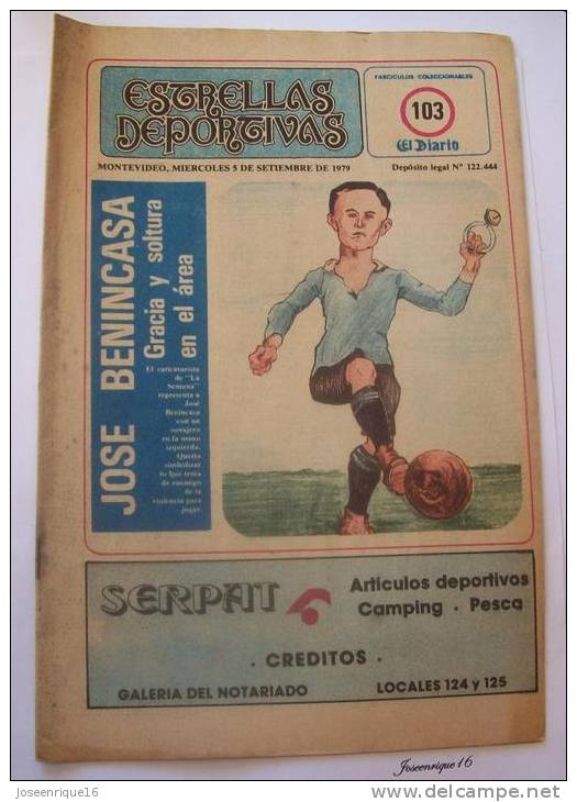 URUGUAY FUTBOL, FOOTBALL. JOSE BENINCASA. MAGAZINE, REVISTA DEPORTIVA N° 103 1979 - [1] Until 1980