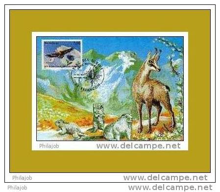 " ANIMAUX DES PARCS NATURELS NATIONAUX " SUR 4 Cartes Maximum De 1997. N° YT 3054 à 3057 - Sonstige & Ohne Zuordnung