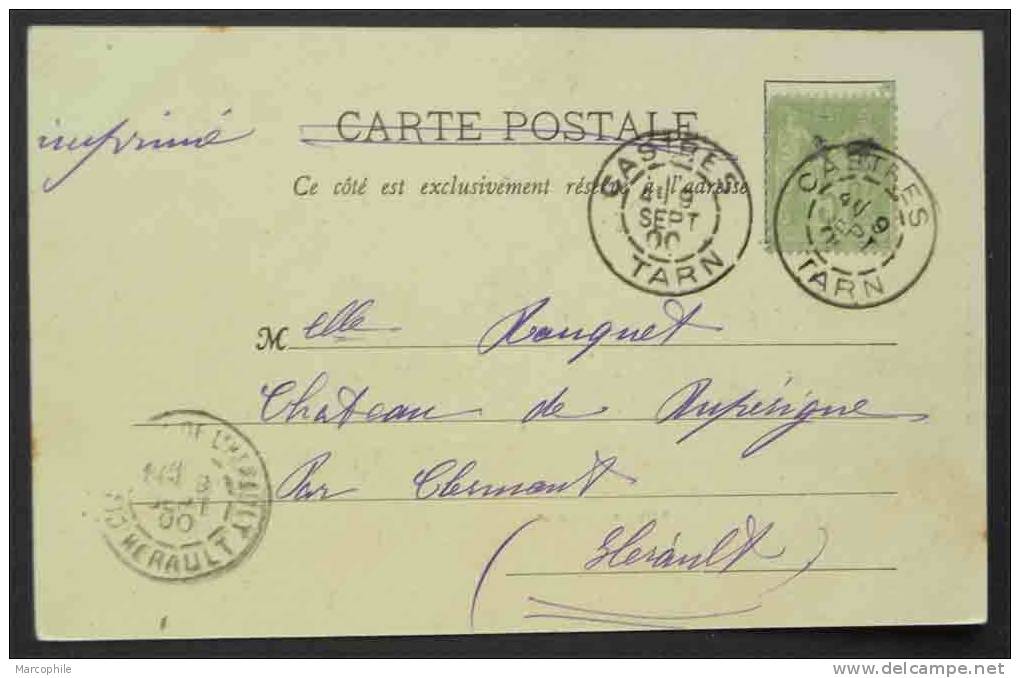 CASTRES - TARN / 1900 CACHET DAGUIN JUMELE SUR CP ILLUSTREE  (ref EP77) - 1877-1920: Période Semi Moderne