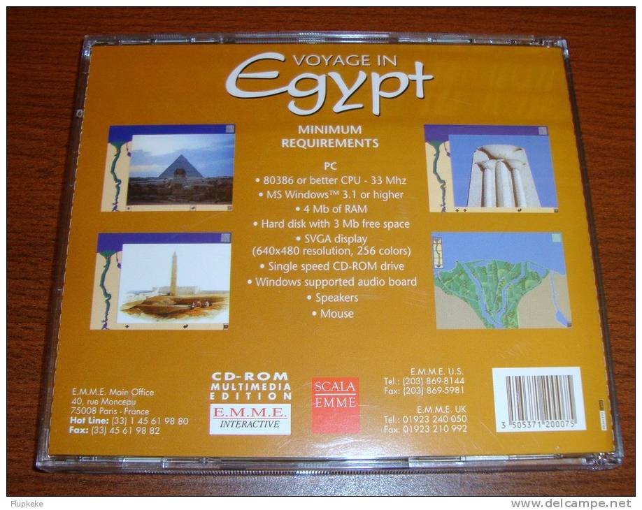 Encyclopédie E.M.M.E. Interactive Voyage In Egypt A Virtual Journey Through Ancien Egypt On Cd-Rom Multimedia In English - Enciclopedie