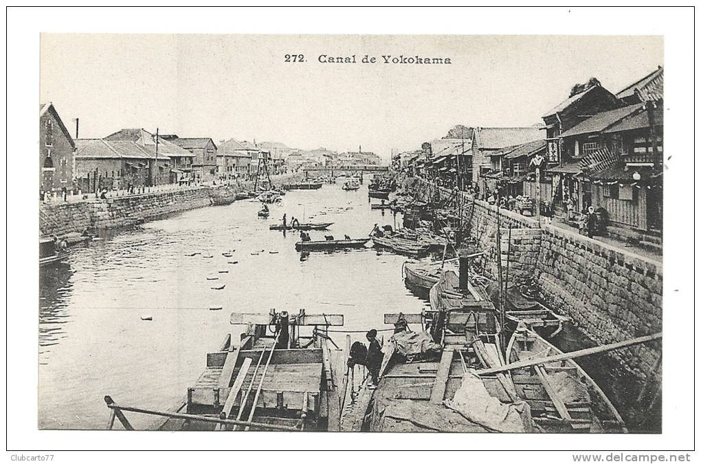 Yokohama (Japon) :Bateau Dans Le Canal En 1905 (animée). - Yokohama