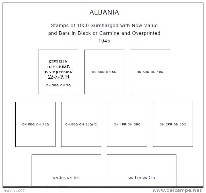 ALBANIA STAMP ALBUM PAGES 1913-2010 (391 pages)