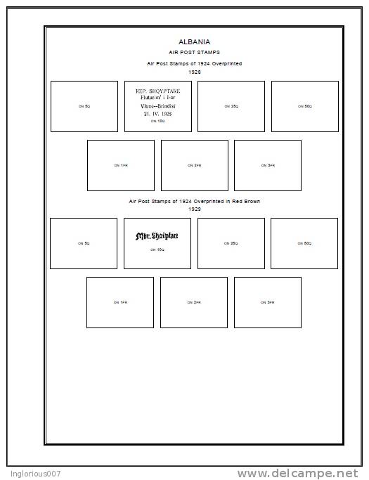 ALBANIA STAMP ALBUM PAGES 1913-2010 (391 pages)