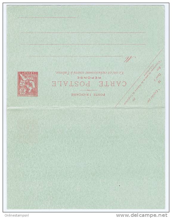 Levant Carte Postale Avec Réponse, Michel P2, Neuf - Lettres & Documents