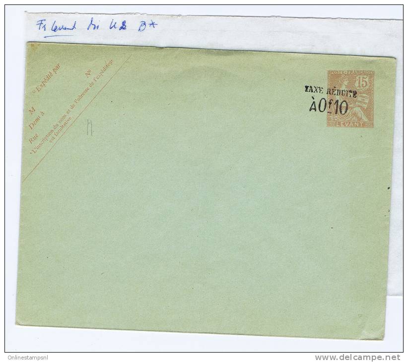 Levant  Enveloppe , Michel U2 B, Neuf - Storia Postale
