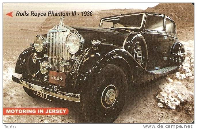 JER-249 TARJETA DE JERSEY DE UN COCHE DE EPOCA ROLLS ROYCE PHANTOM 1936 (CAR) 77JERC - [ 7] Jersey Y Guernsey