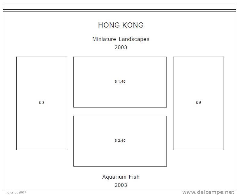 HONG KONG STAMP ALBUM PAGES 1862-2011 (289 pages)