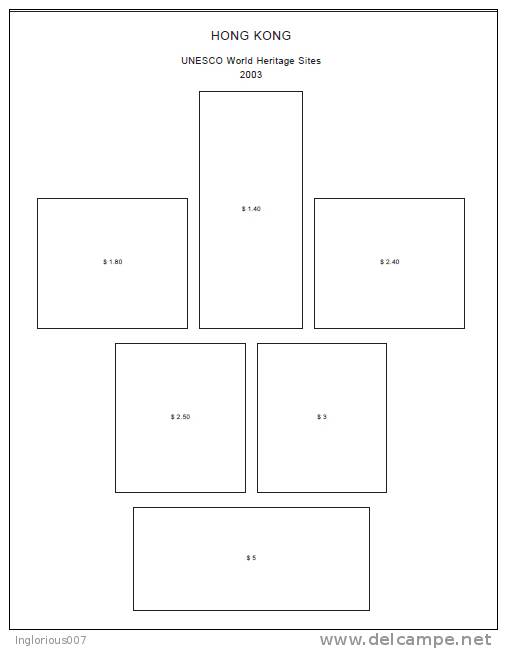 HONG KONG STAMP ALBUM PAGES 1862-2011 (289 pages)