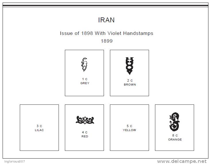 IRAN STAMP ALBUM PAGES 1868-2011 (321 Pages) - Inglese