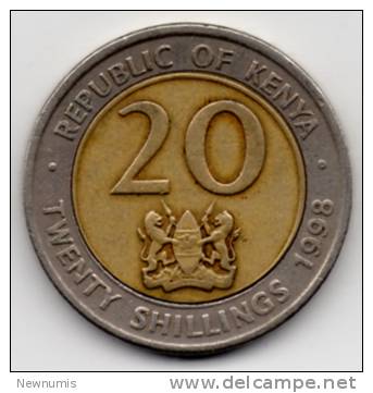 KENIA 20 SHILLINGS 1998 BIMETALLICA - Kenia