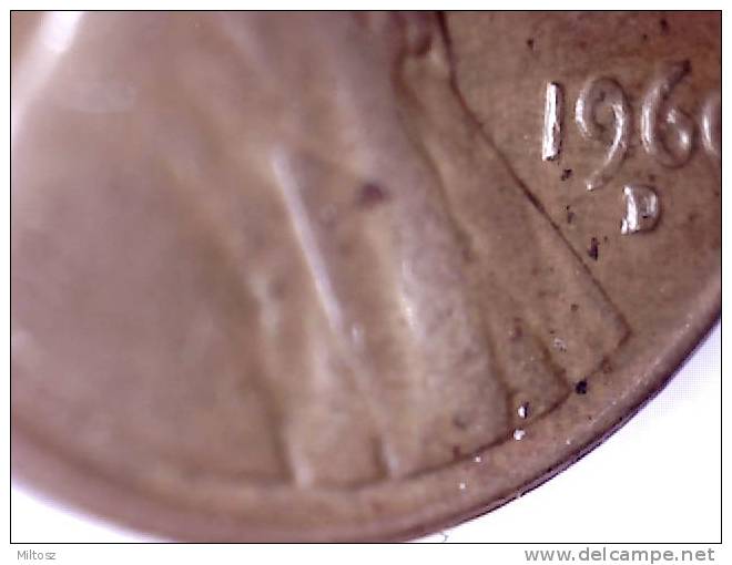 U.S.A. 1 Cent 1960 D Doubled Die - 1959-…: Lincoln, Memorial Reverse
