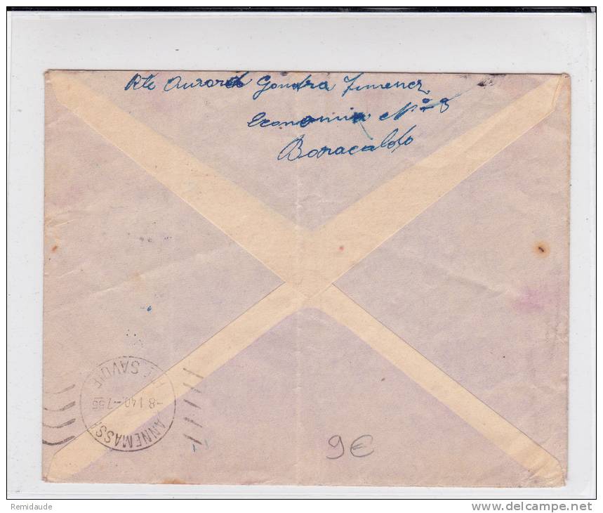 ESPAGNE - 1940 - ENVELOPPE Avec CENSURE De BILBAO Pour ANNEMASSE (SAVOIE) - Nationalists Censor Marks