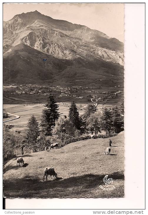 CP, 64, Laruns, Alt.254m., Vallée D'Ossau, Vue Générale, 1951, Voyagée - Laruns