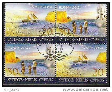 2004 Zypern   Mi. 1035-6  Used    Booklet Set  Europa - 2004