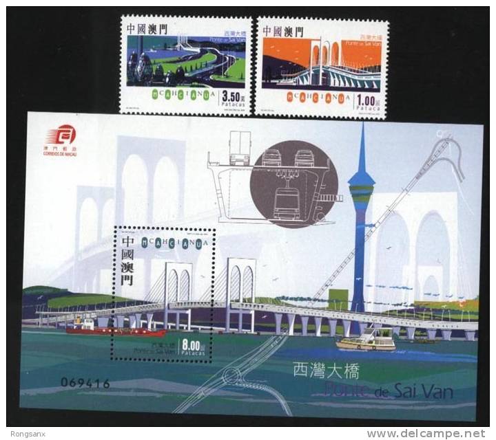 2005 MACAO/MACAU BRIDGES 2V+MS - Unused Stamps