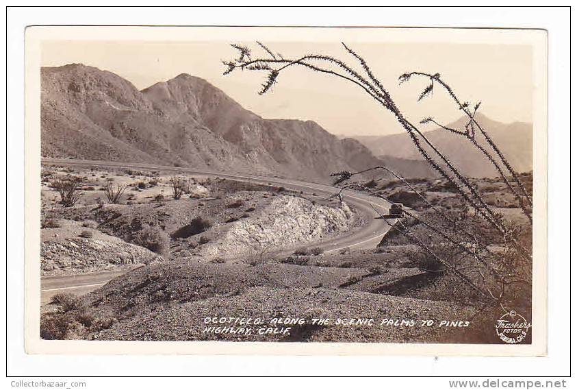 [W838] United States USA California  -  Vintage Postcard - Lonely Car On Highway Crosses The Desert - Death Valley