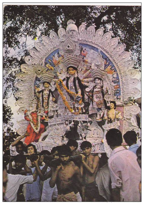 Durga Image Immersion, Calcutta, India, 1950-1970s - India
