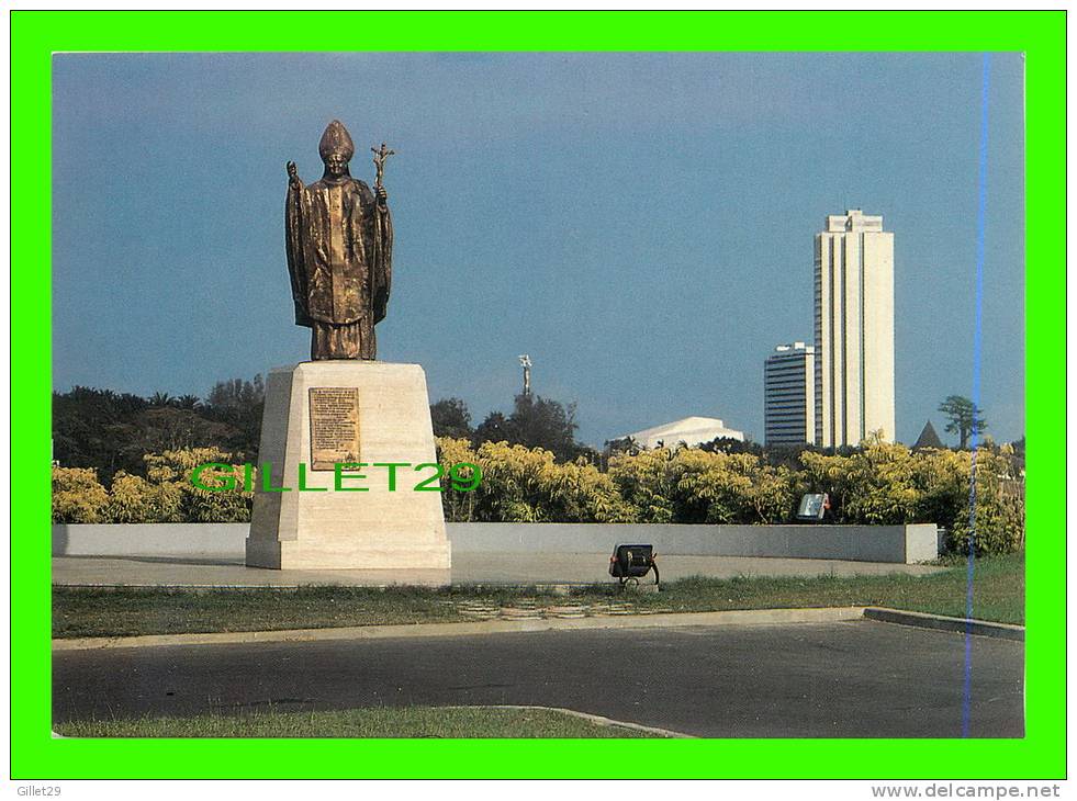 ABIDJAN, CÔTE D´IVOIRE - CATHÉDRALE SAINT-PAUL - STATUE DU PAPE JEAN-PAUL II - ÉDITIONS, FONDATION SAINT-PAUL - - Côte-d'Ivoire