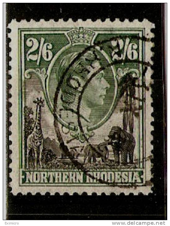 NORTHERN RHODESIA 1938 2/6 SG 41 FINE USED Cat £8 - Noord-Rhodesië (...-1963)