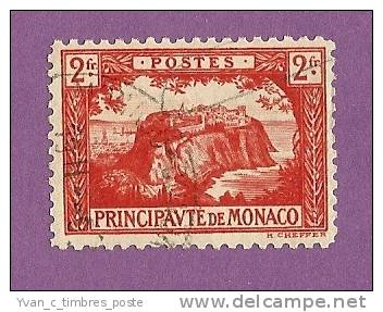 MONACO TIMBRE N° 61 OBLITERE LE ROCHER 2F VERMILLON - Neufs