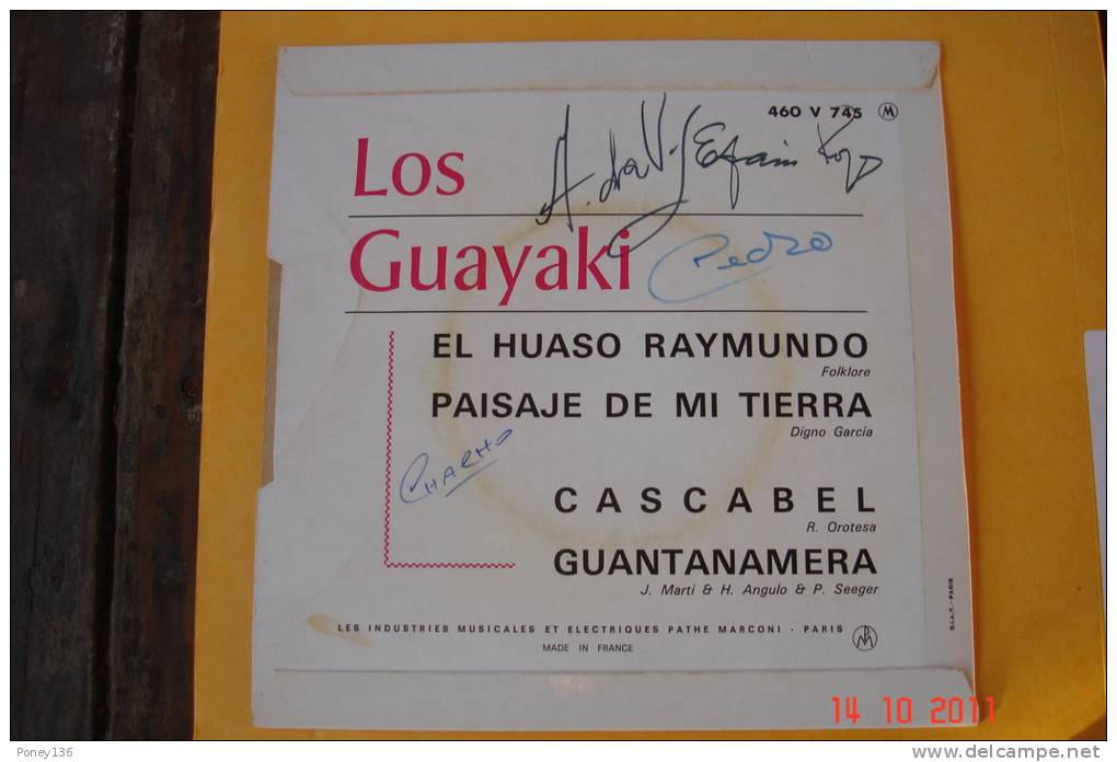 Los Gayaki"El Huaso Raymondo" Super 45T Pochette Signée Au Dos - Autres - Musique Espagnole