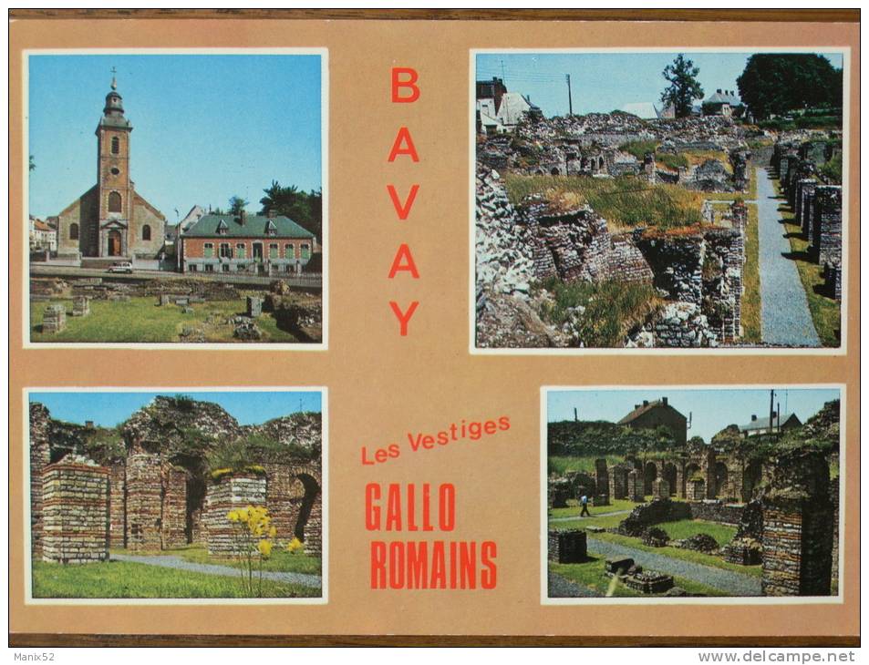 59 - BAVAY - L´ Eglise Et Les Vestiges Gallo Romains. (Multivues) - Bavay