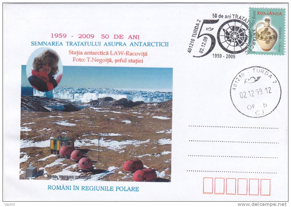 Romania Signed The Antarctic Treaty In 1959 Cover Stationery Romania. - International Polar Year