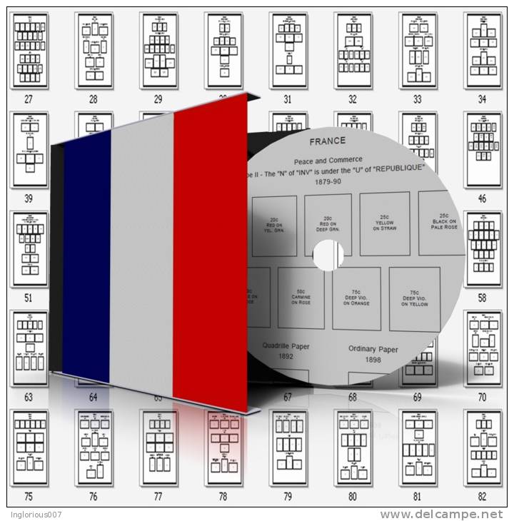 FRANCE STAMP ALBUM PAGES 1849-2011 (653 Pages) - Inglese