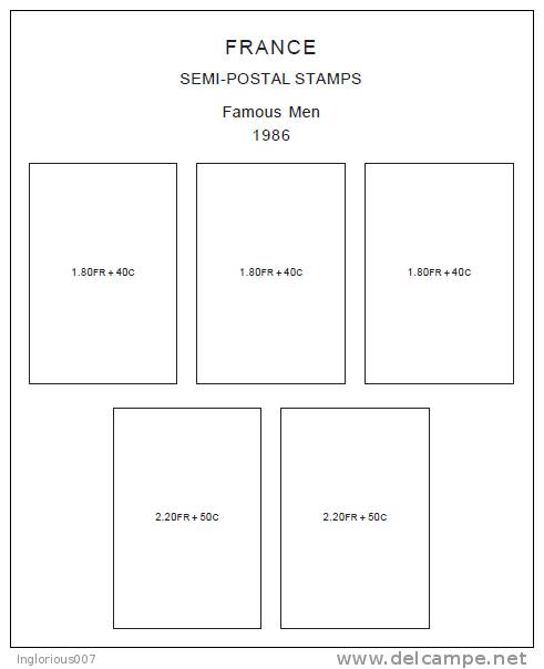 FRANCE STAMP ALBUM PAGES 1849-2011 (653 pages)