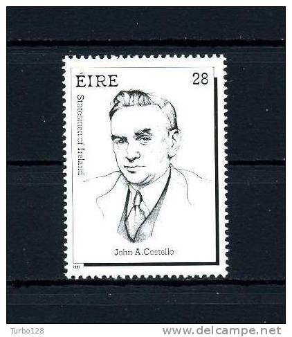 IRLANDE 1991  N° 766 **  Neuf = MNH Superbe  Cote 1.25 €  John A. Costello Etat Premier Ministre - Neufs