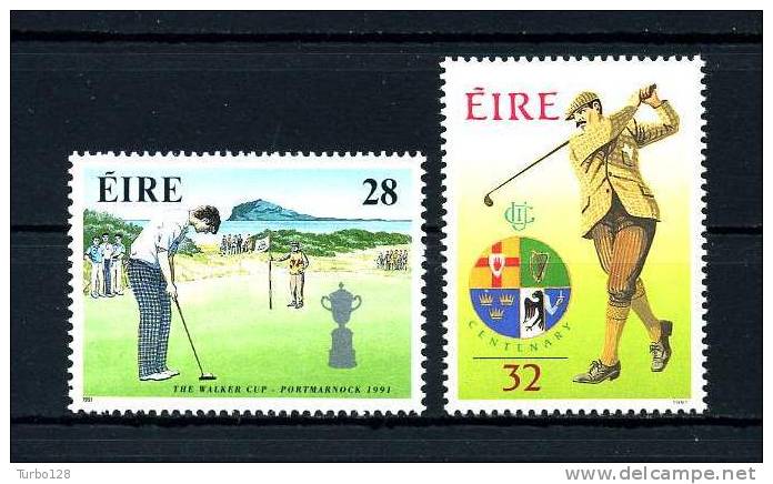 IRLANDE 1991  N° 772/773 **  Neufs = MNH Superbes  Cote 3.50 € Sports Golf Walker Cup Joueurs Logo Association - Neufs