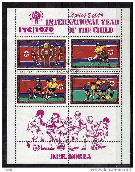 COREE DU NORD  BF  Oblitere   1979     Football  Soccer Fussball - Used Stamps