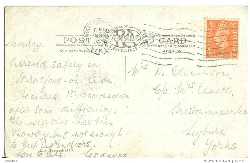 UK, United Kingdom, Anne Hathaway´s Cottage1946 Used Postcard [P7253] - Stratford Upon Avon