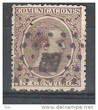 ESPANA / Espagne, 1889, Yvert N° 202 , Alfonso XIII,15c Brun-violet, Obl LOSANGE De POINTS; Bon Centrage,TB - Used Stamps