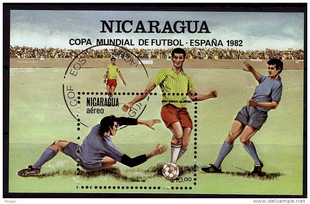 NICARAGUA  BF 150  Oblitere  Cup 1982      Football  Soccer Fussball - 1982 – Spain