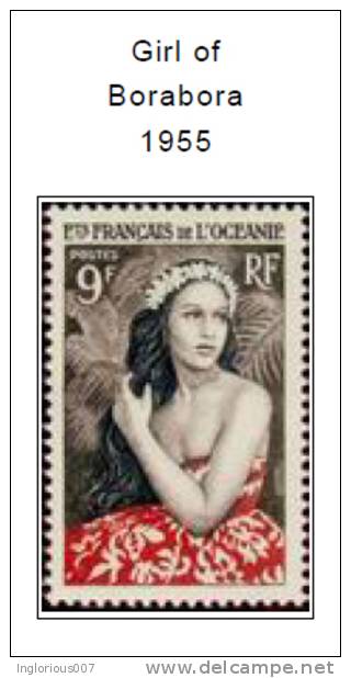 FRENCH POLYNESIA STAMP ALBUM PAGES 1892-2010 (192 Color Illustrated Pages) - Engels