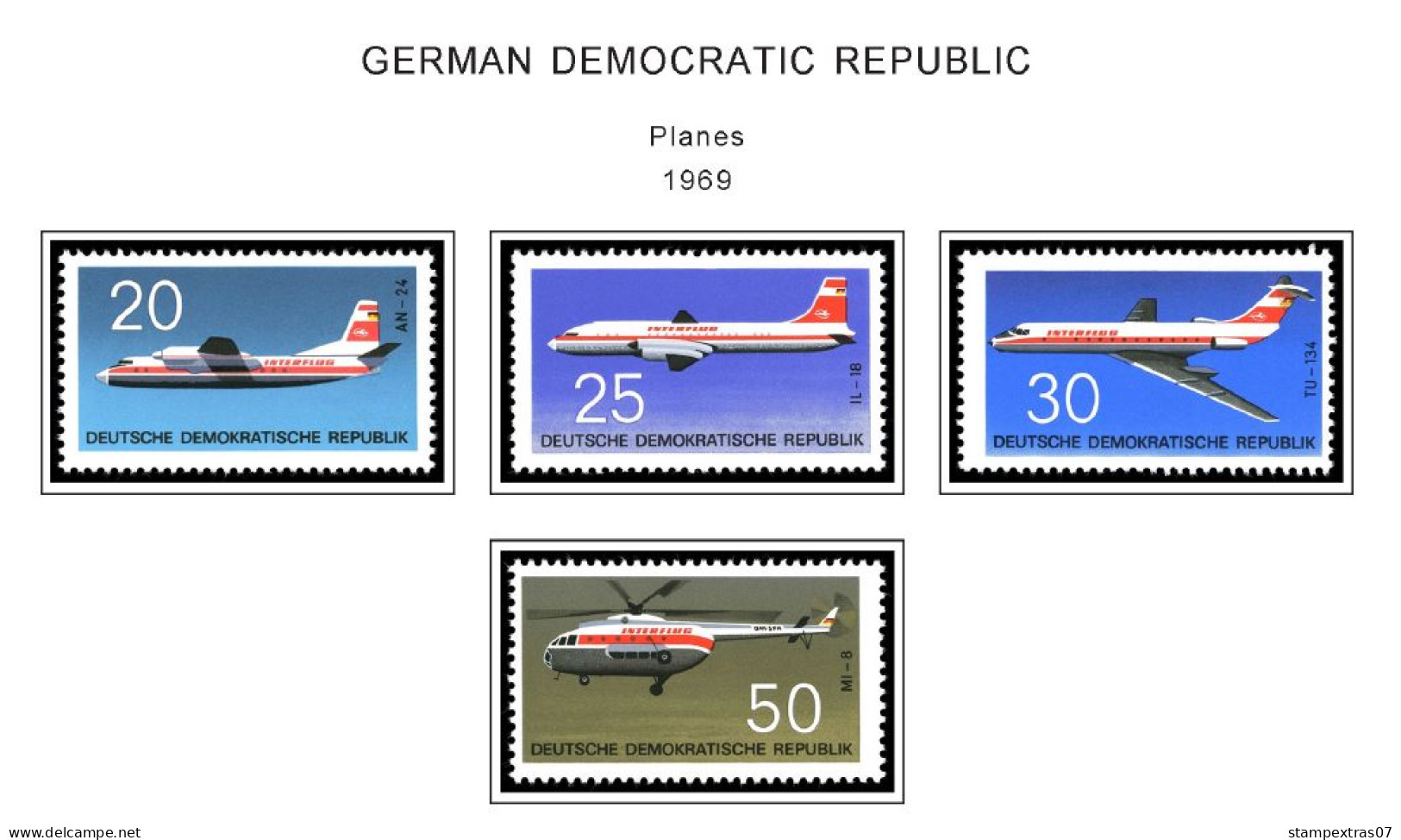 GERMANY (EAST - DDR) STAMP ALBUM PAGES 1949-1990 (334 color illustrated pages)