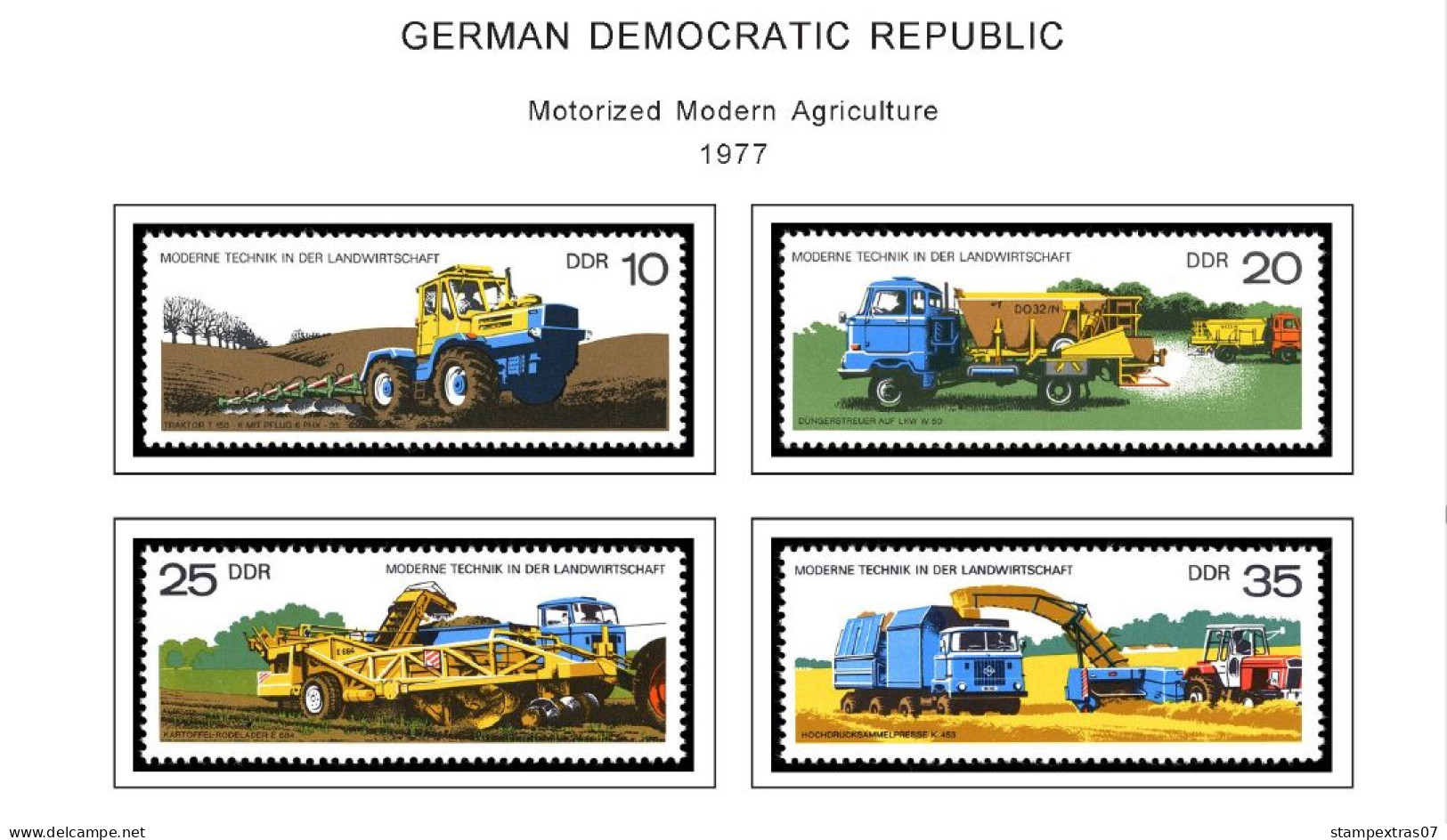 GERMANY (EAST - DDR) STAMP ALBUM PAGES 1949-1990 (334 color illustrated pages)