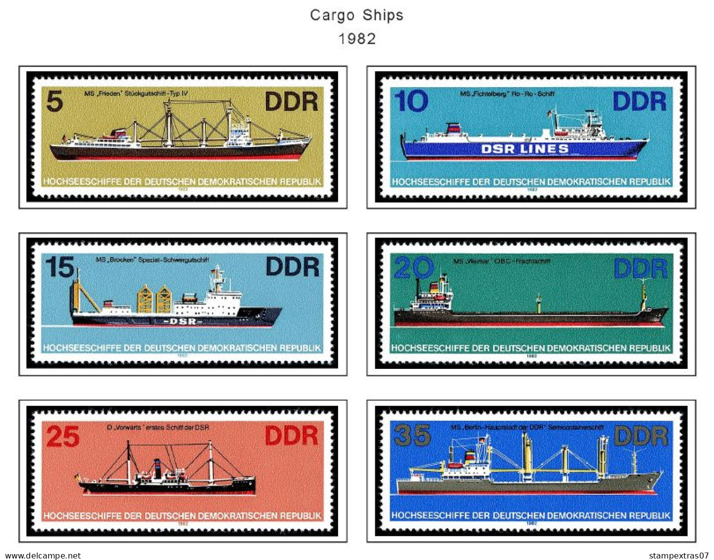 GERMANY (EAST - DDR) STAMP ALBUM PAGES 1949-1990 (334 color illustrated pages)