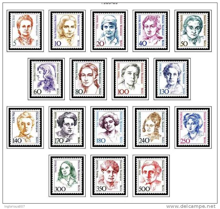 GERMANY BERLIN STAMP ALBUM PAGES 1948-1990 (76 Color Illustrated Pages) - Inglese