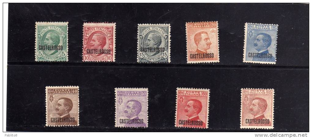 CASTELROSSO 1922 SOPRASTAMPATI  SERIE COMPLETA MNH - Castelrosso